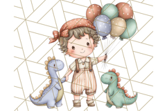 Cute Cartoon Dinosaur Clipart PNG, Prehistoric Animals PNG Product Image 5