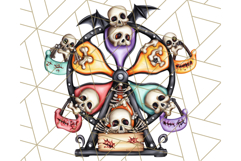 Spooky Carnival Characters Clipart PNG, Halloween Clipart Product Image 5