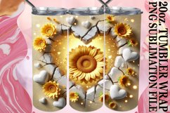 Cheerful Days 20oz tumbler wrap, 3D Heart Product Image 1