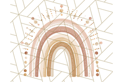 Boho Rainbow PNG Clipart, Earthy Arches &amp; Minimal Shapes Product Image 5