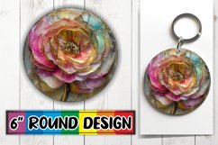 Gilded 3D Bloom Sublimation Keychains Product Image 1