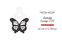 Butterfly Earring SVG - Laser Cut Dangle Jewelry File Product Image 2