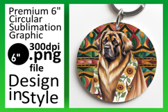 Trendy Circle Design for Keychains , Cute Dog Product Image 1