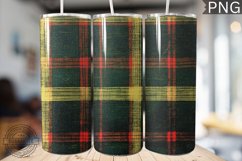Green Christmas Plaid Tumbler Wrap -High Quality 300 Dpi Product Image 1