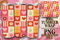 SWEET GIFT 20oz TUMBLER WRAP, Valentine's Pattern Product Image 1