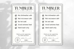 Editable Tumbler Care Card Canva Template - Minimalist Product Image 3