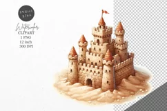 Summer clipart, Sandcastle clipart, Holiday clipart Product Image 1