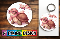 Radiant Keychain Circle Style, Turtle Product Image 1