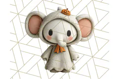 Cute Halloween Ghost Clipart Costume PNG, Halloween Png Product Image 5