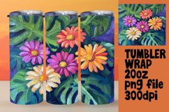 Oil Flower Sublimation Wrap for Tumbler Customization Product Image 1