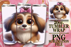 JOYFUL WHISPERS 20oz TUMBLER WRAP, 3D Dog Product Image 1