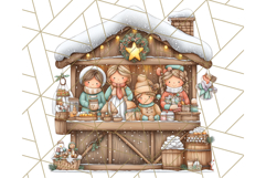 Cozy Christmas Market Stall Clipart PNG, Holiday Art Png Product Image 5