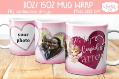 Add Your Own Photos Mug Template PNG for Valentine's Day Product Image 2