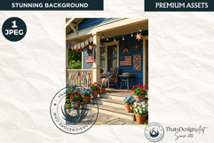 Patriotic Americana Backdrops - 4th of july backgrounds Product Image 1
