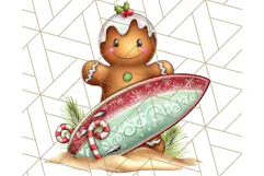 Christmas Penguins The Beach Clipart PNG, Tropical Holiday Product Image 5