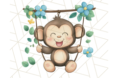 Jungle Safari Animals PNG Cute Pastel Wild Animal Clipart Product Image 5