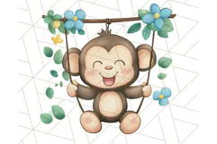 Jungle Safari Animals PNG Cute Pastel Wild Animal Clipart Product Image 5
