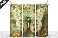 Flower Butterfly 20 oz Tumbler Design|Butterfly Tumbler Wrap Product Image 1