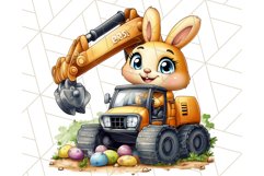 Easter Bunny Construction Clipart, Spring Png Product Image 3