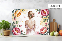 Afro Girl/Woman Melanin braided hair Cutting Board PNG Desig Product Image 1