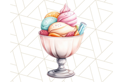 Pastel Sweet Treats Clipart, Ice Cream, Cakes, Donuts Png Product Image 5