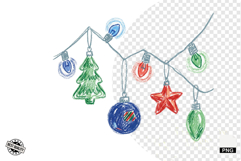 Merry Christmas Lights Clipart Product Image 1