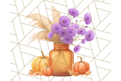 Fall Mason Jar Flowers PNG Clipart Product Image 5