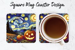 Halloween Pumpkin Mug coaster | Coaster | Sublimation Design Product Image 1