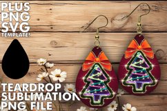 BLISSFUL Teardrop Earrings Design, Neon Xmas Product Image 1