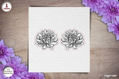 Chrysanthemum Bud Earrings Laser Cut | Jewerly | SVG Product Image 2