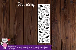 Halloween Pumpkins Pen wrap svg, funny Pen Product Image 2