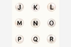 Pearl Bead Alphabet PNG Bundle | Elegant A-Z Letter Bead Product Image 4