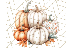 Fall Pumpkin Clipart PNG, Autumn Pumpkins, Jewel Tones Png Product Image 5