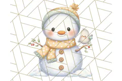 Cute Arctic Animal Clipart PNG, Cute Winter Animals Png Product Image 5