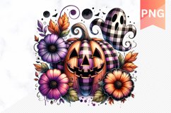 Flowers Halloween Sublimation - Flowers Clipart PNG Design Product Image 1