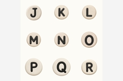 Clay Bead Alphabet PNG Bundle | Neutral Letter Bead Product Image 4