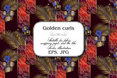 Golden curls. Seamless pattern. Product Image 4