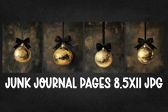 4 Christmas Digital Papers I Christmas Junk Journal Pages Product Image 1