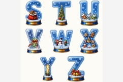 Christmas Globe Alphabet PNG Bundle, A-Z Letters &amp; Numbers Product Image 3