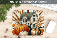 Cat Mouse pad Sublimation - Thanksgiving PNG Design Product Image 1