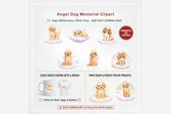 Angel Dog Memorial Clipart | 17 PNG Rainbow Bridge Dog Angel Product Image 8