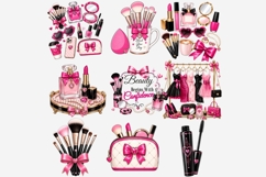 Glam Girl Essentials PNG Clipart Bundle, Pink Beauty Makeup Product Image 10