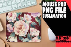 Whimsical Mouse Pad Design PNG, Flower Pattern Product Image 1