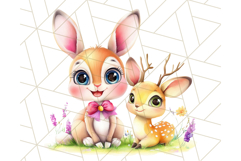 Cute Animal Friends Clipart PNG, Bright Spring Animal Duos Product Image 5