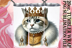 Blissful whispers 20oz tumbler wrap, Royal Cat Product Image 1