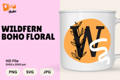Wildfern Boho Floral Monogram Product Image 1