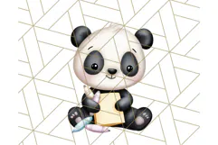 Cute Back to School Animals PNG Clipart with Books & Bags Product Image 5