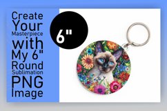 Playful Cat Circle OrnamenFunny Cat Print Keyring Joy Product Image 1