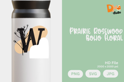 Prairie Rosewood Boho Floral Monogram Product Image 1