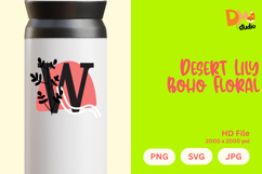 Desert Lily Boho Floral Monogram Product Image 1